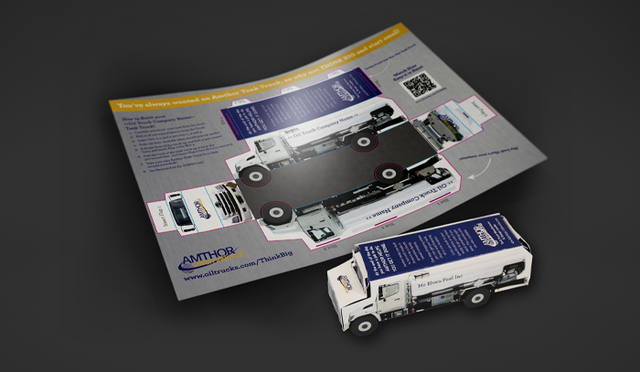 Amthor International Direct mail that folds into a truck