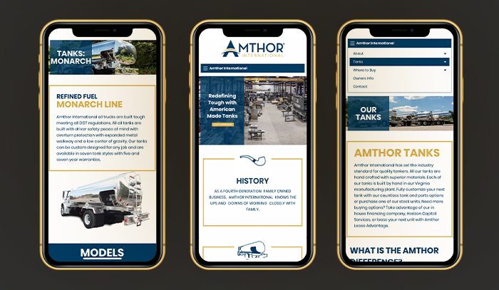 Amthor Project: Mobile website