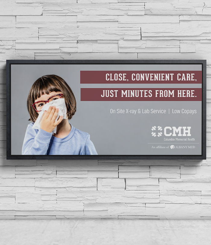 Columbia Memorial Health Rapid Care Billboard ad