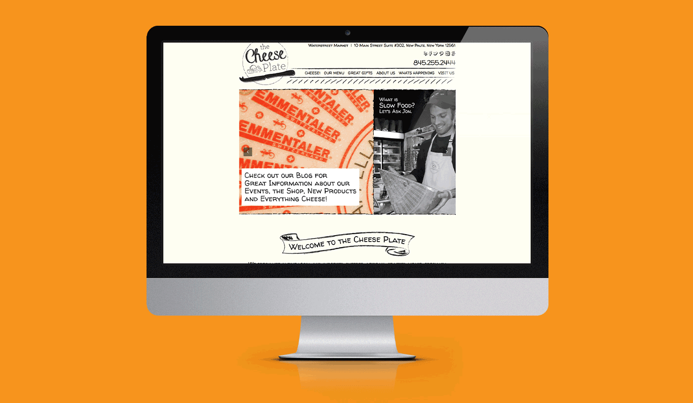 The Cheese Plate Website Desktop Digital Motion Mockup