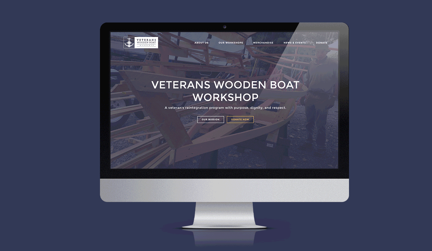 Veteran Wooden Boat workshop Website Motion Mockup