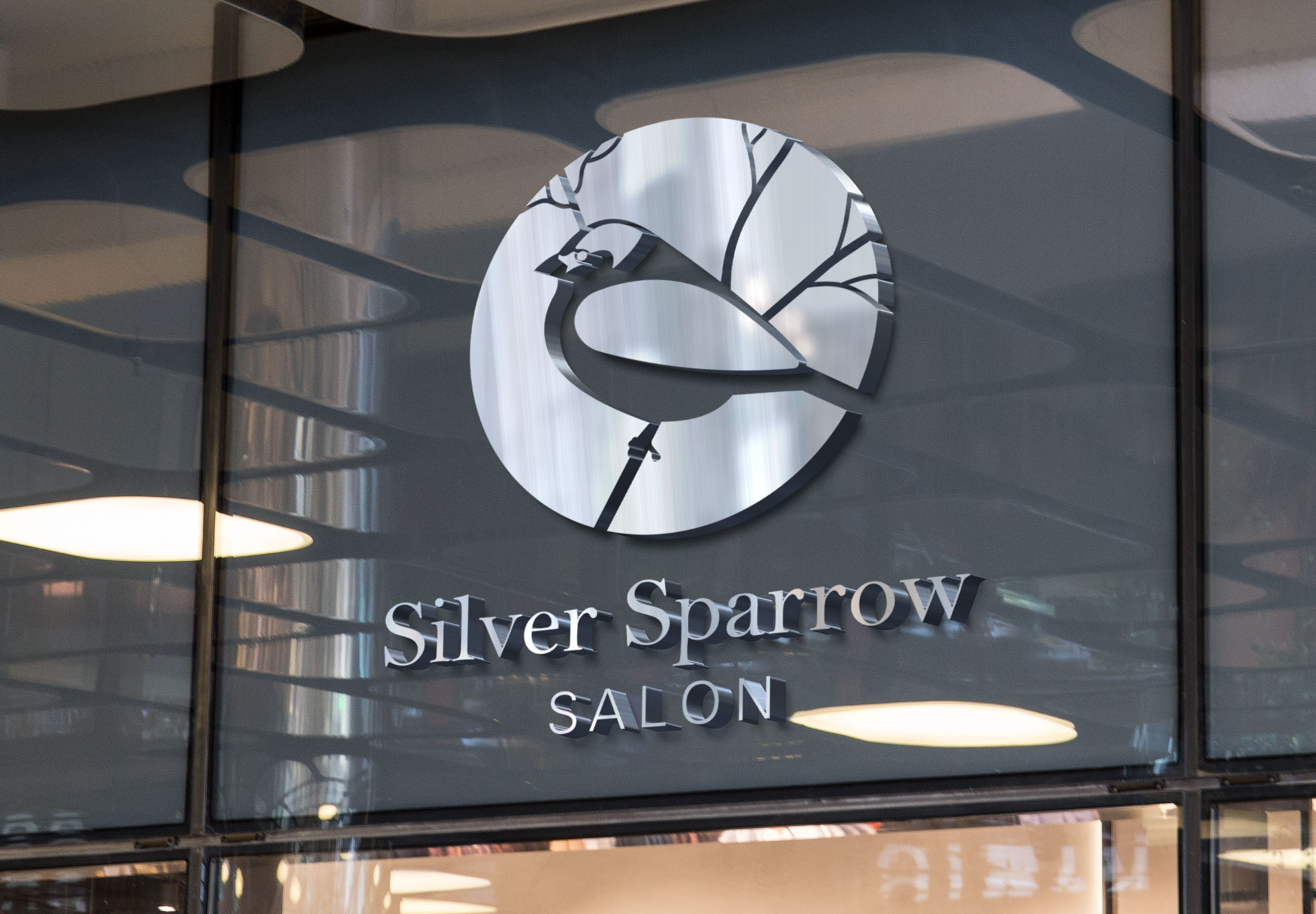 Signage for Silver Sparrow Salon